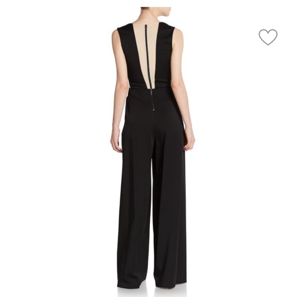 Alice and Olivia Londyn Sheer Panel Wide Leg Jumpsuit Size 6 Like new condition - Picture 3 of 11